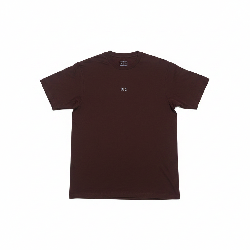 Camisa INRI Vino Tinto fondo blanco flat lay